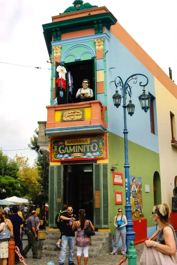 Colourful corner shopfront in Caminito, La Boca