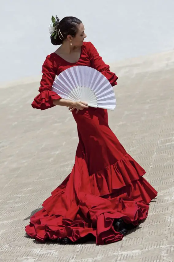Flamenco dancer with fan