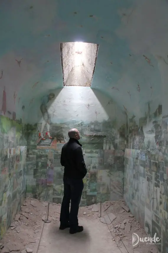 Art installation inside a cell