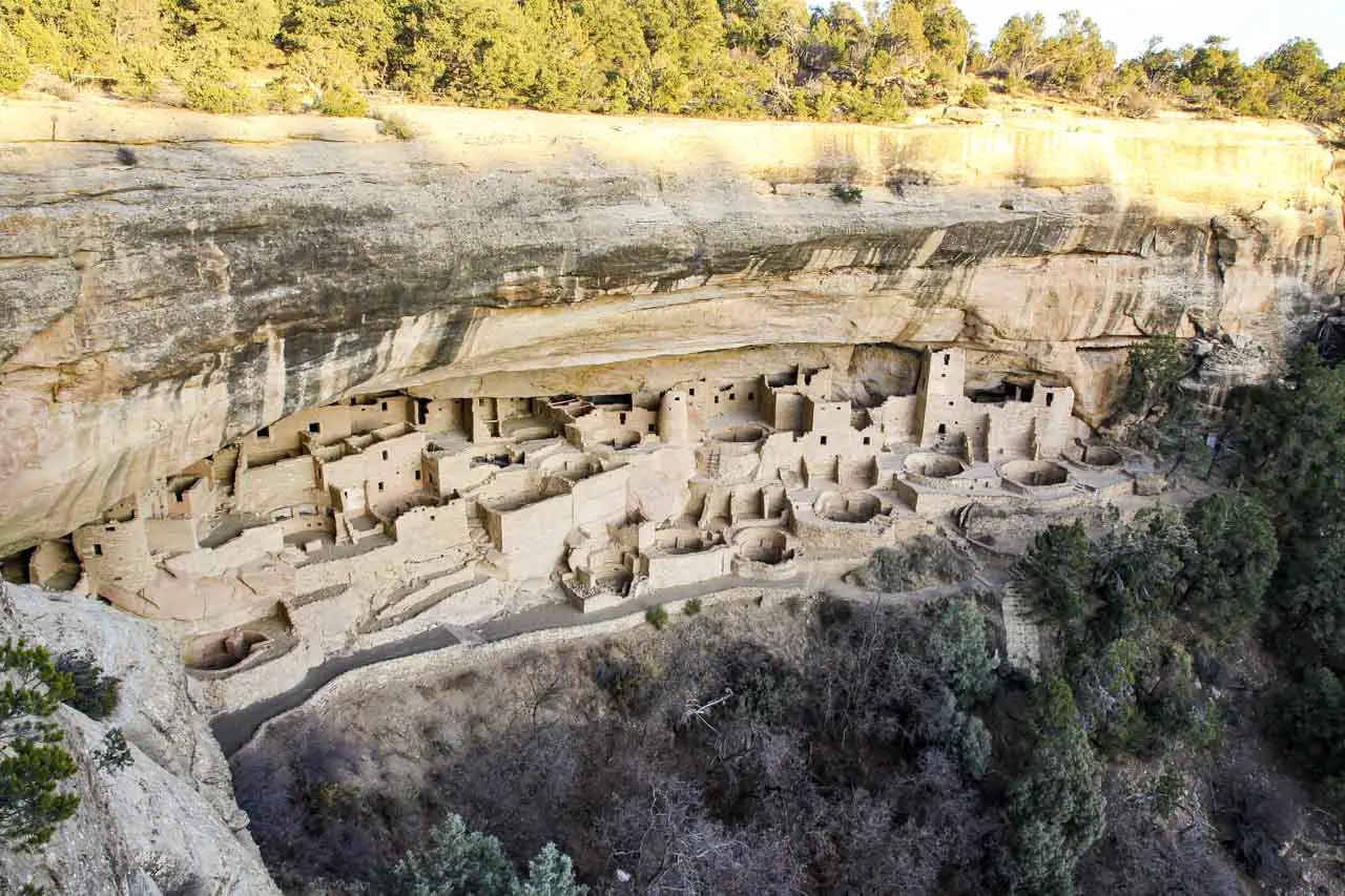 Ancient cliff dwellings at Mesa Verde, Colorado