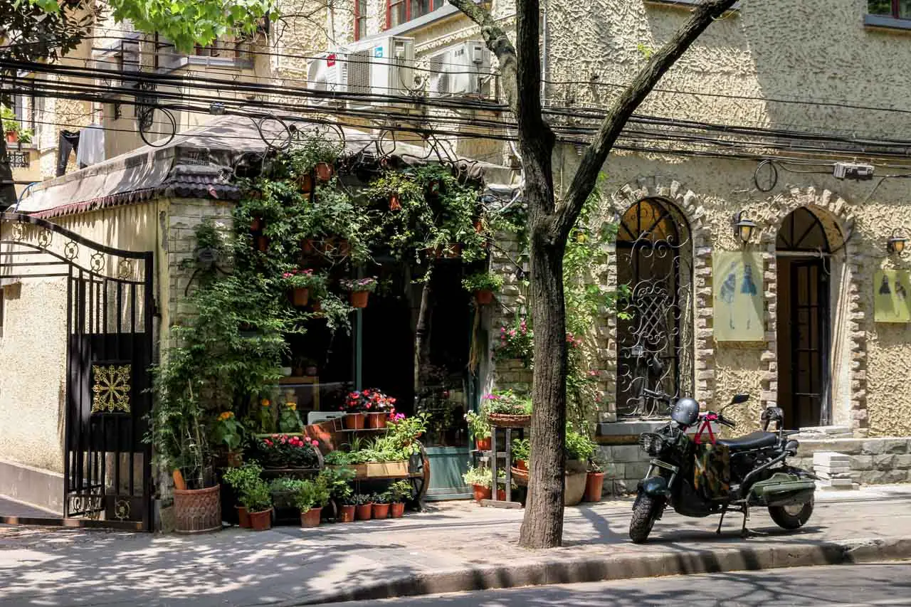 Flower shop in the French Concession of Shanghai