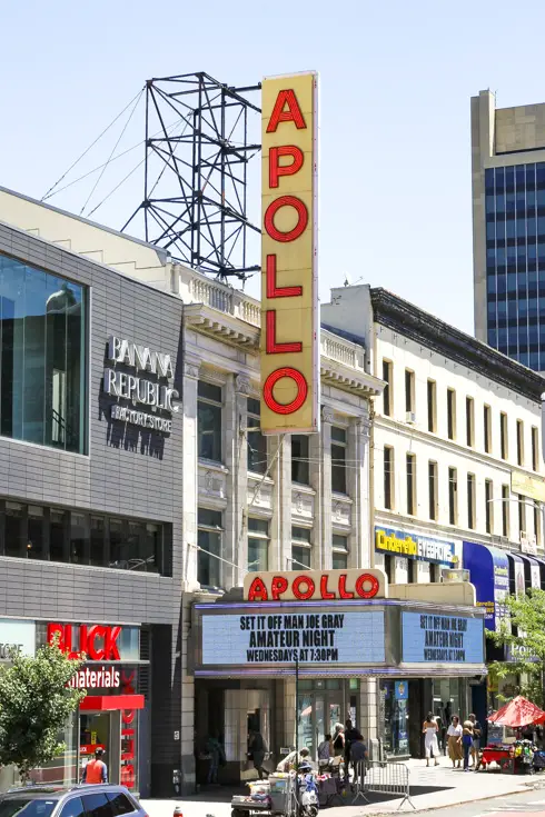 Front of the Apollo Theater from street