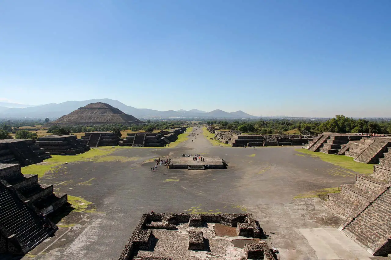Looking down Avenue of the Dead from the Pyramid of the Moon