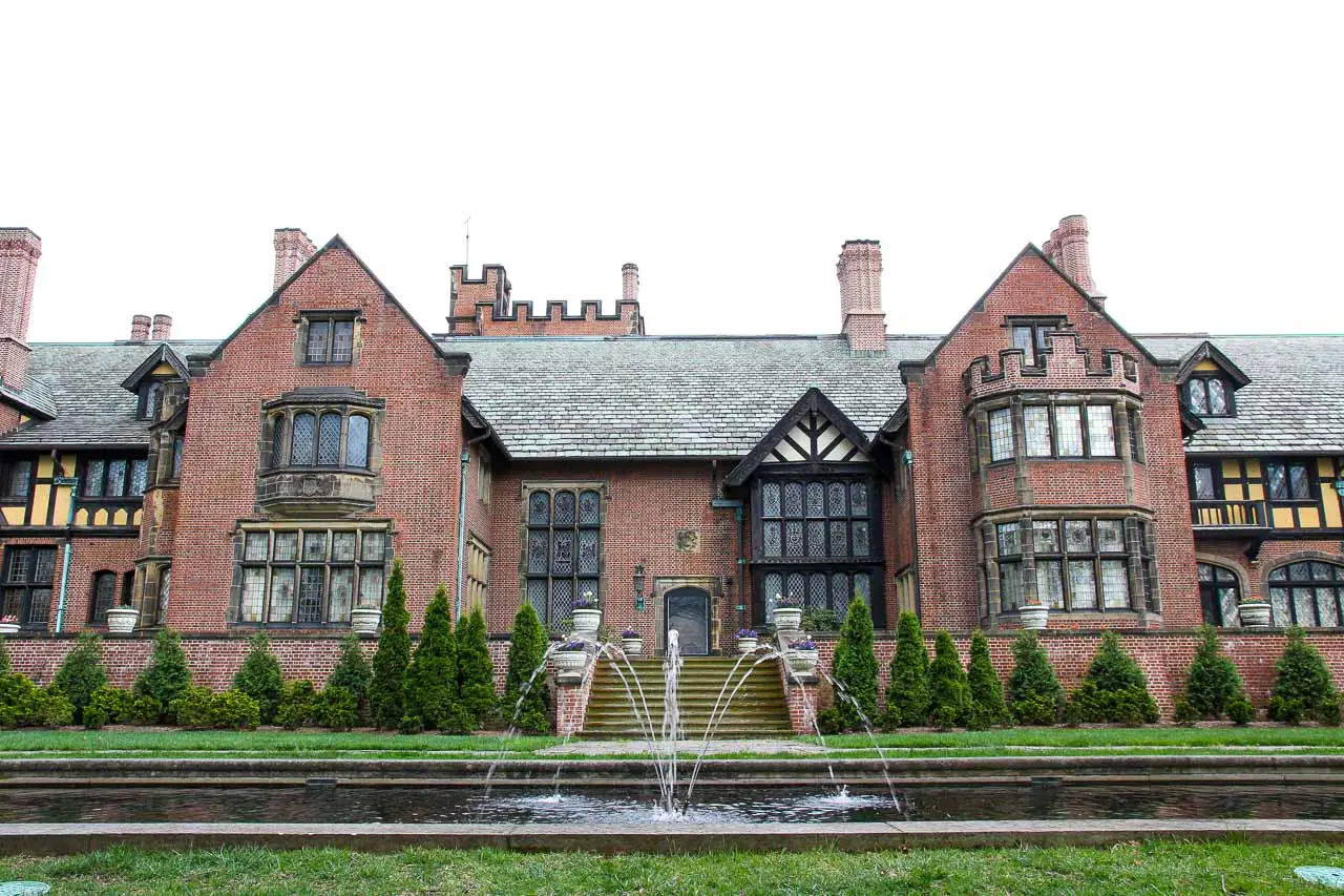 Stan Hywet Hall viewed from the gardens