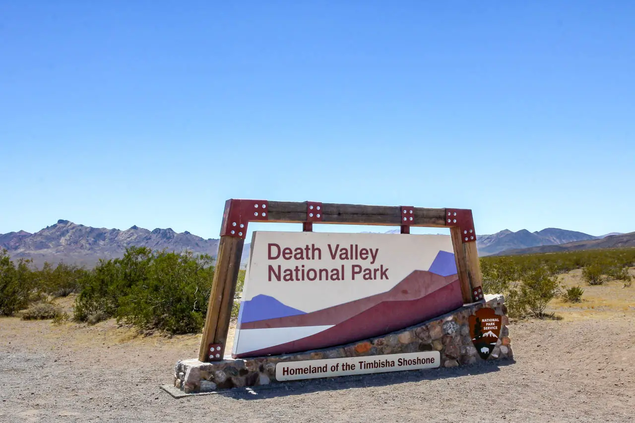 Death Valley National Park entrance sign