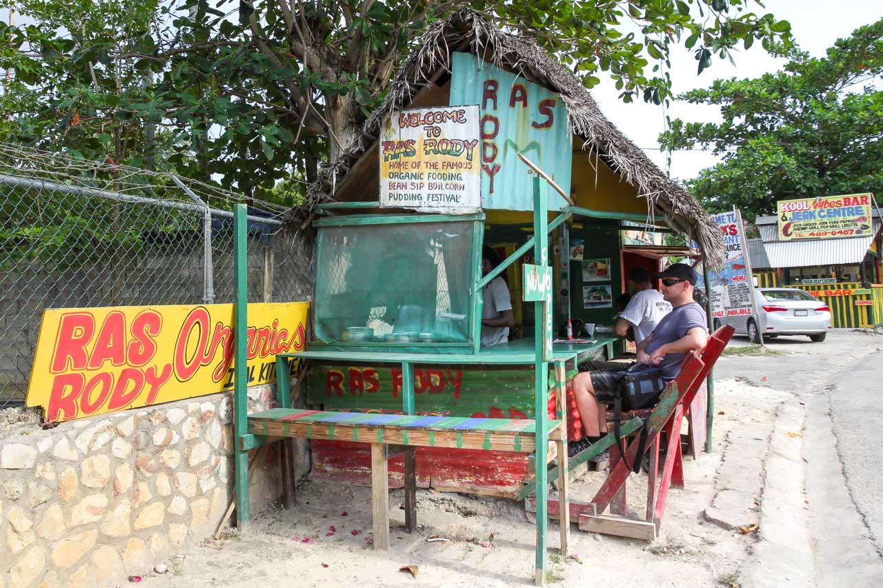 Ras Rody shack with Kool Vybes Jerk Chicken in the background