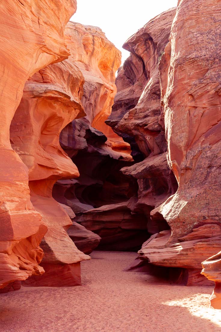 Beautiful red sandstone slot canyon.