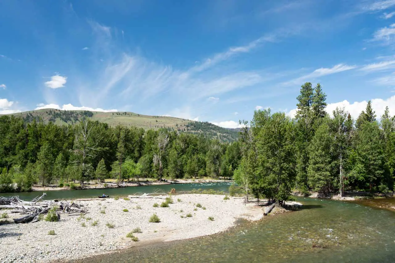 Confluence of the Methow and Chewuch Rivers in Winthrop