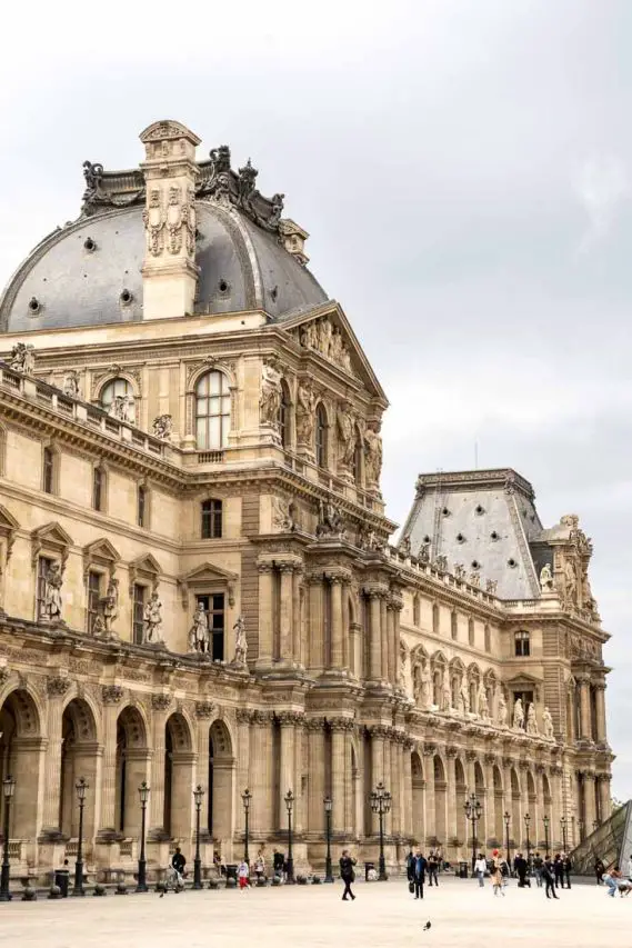 Exterior facade of The Louvre