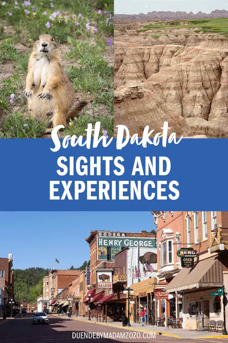 Images of South Dakota with title overlay reading "South Dakota Sights & Experiences"