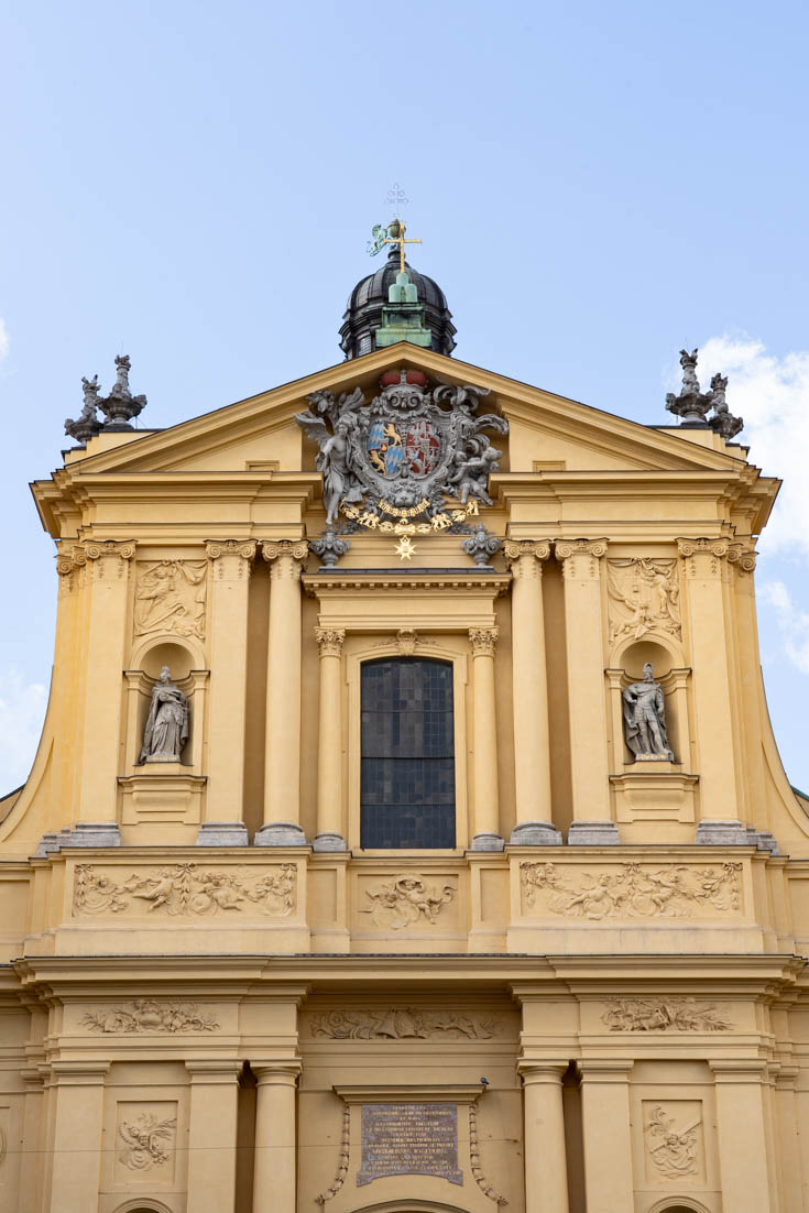 Yellow, baroque church exterior