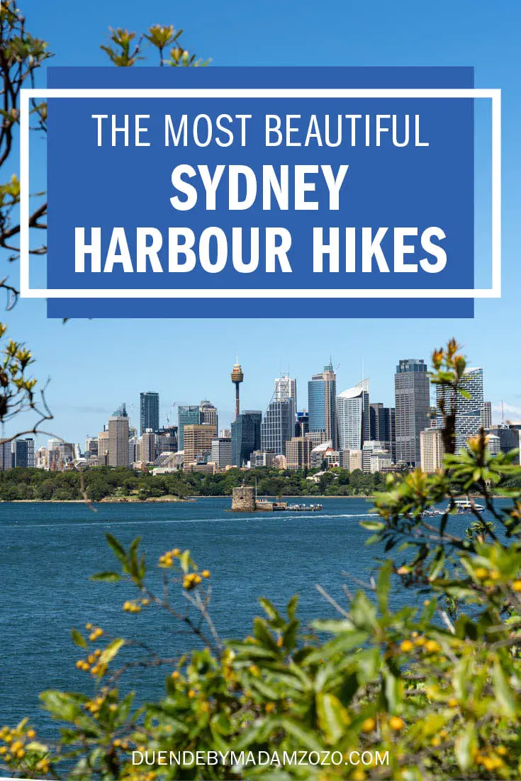 Image of Sydney skyline on a sunny day with title "The Most Beautiful Sydney Harbour Hikes"