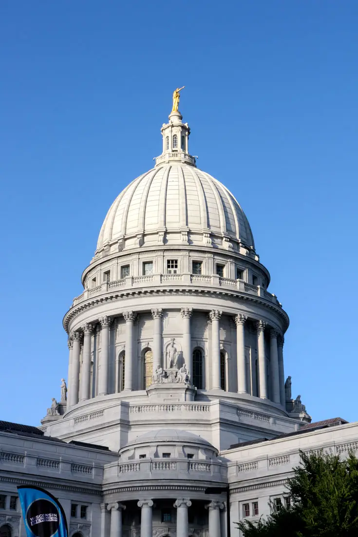 State Capitol building in Madison, Wisconsin