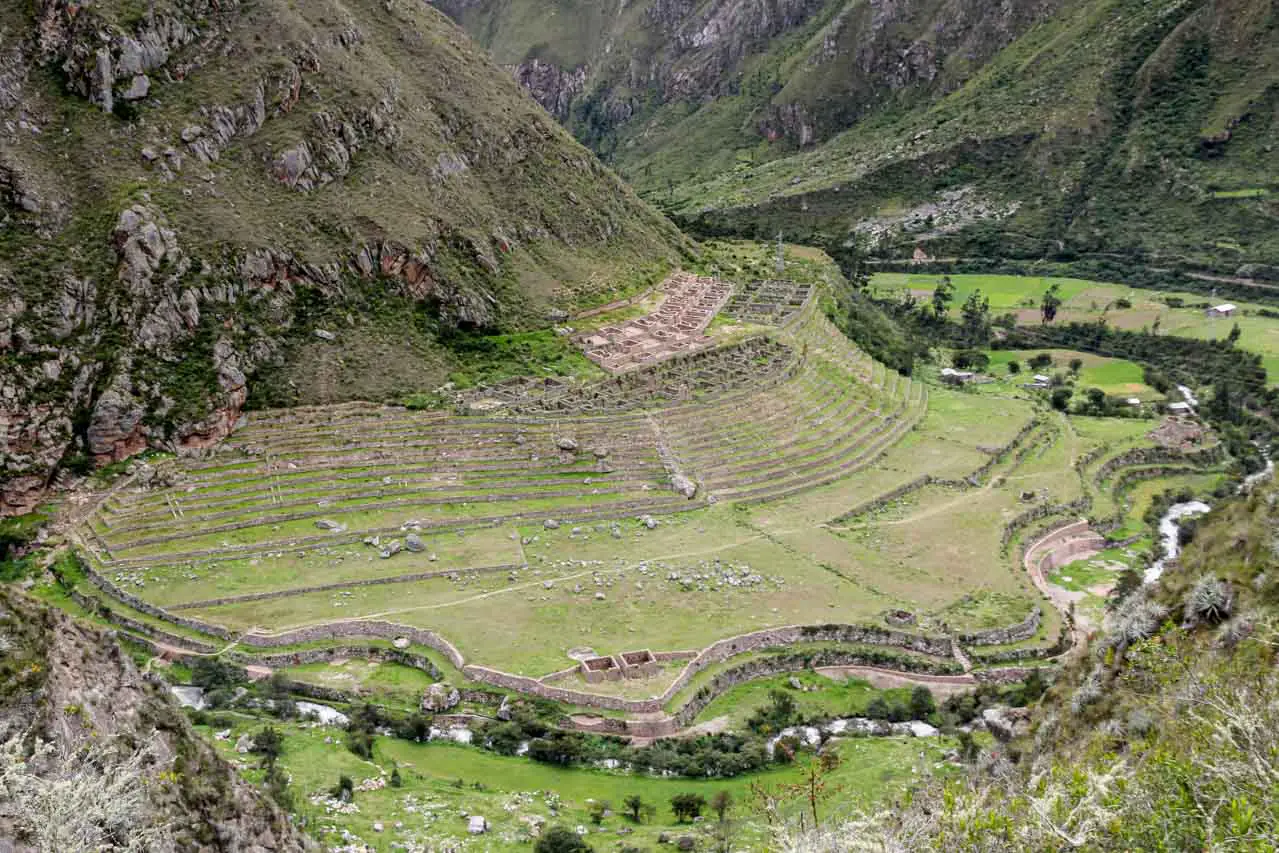 Llaqtapata archeaological ruins seen on Day 1, hiking to Machu Picchu