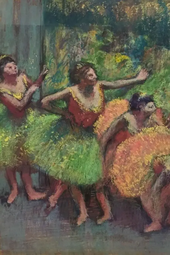 Dancers in Green and Yellow by Degas