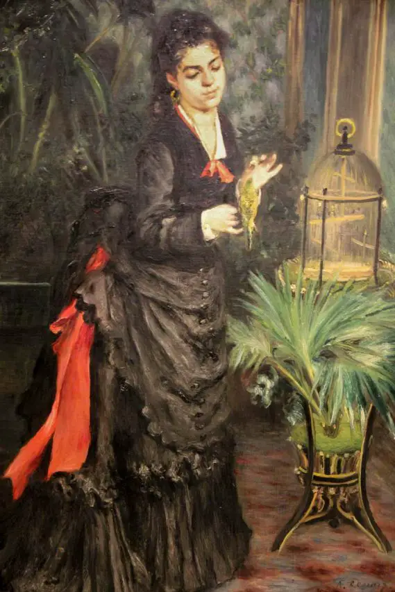 Pierre-Auguste Renoir - Woman with Parakeet (1871)