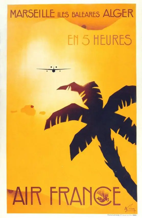 mid century modern travel posters