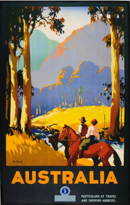 mid century modern travel posters