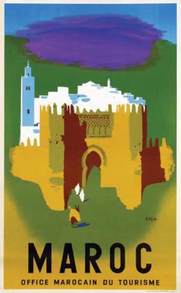 mid century modern travel posters