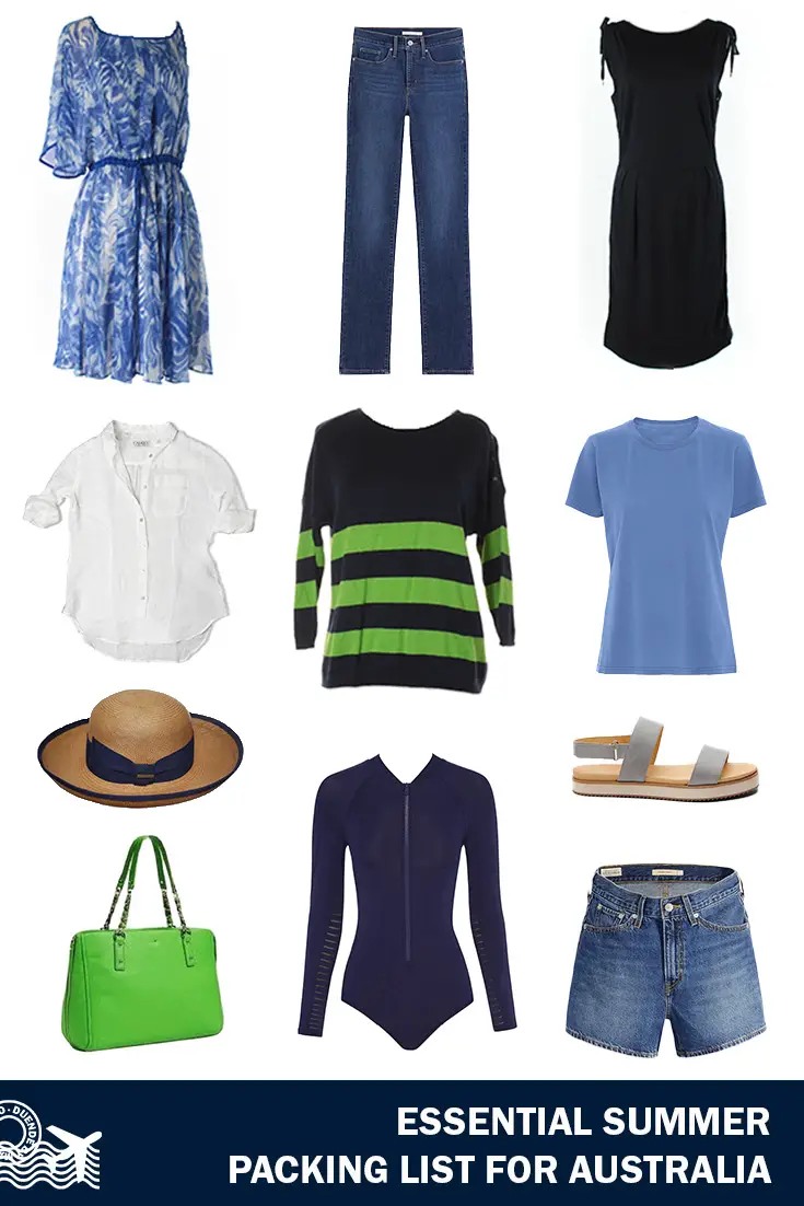 Key clothing and accessories to pack for Australia in the summer