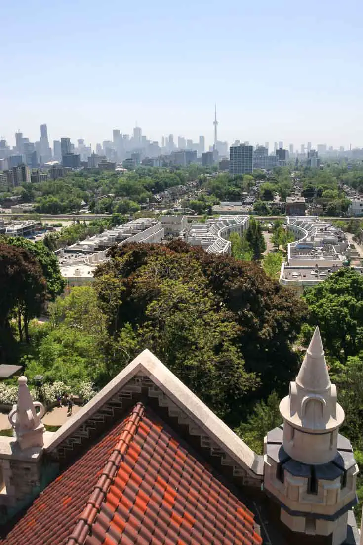 View over Toronto from one of Casa Loma's towers
