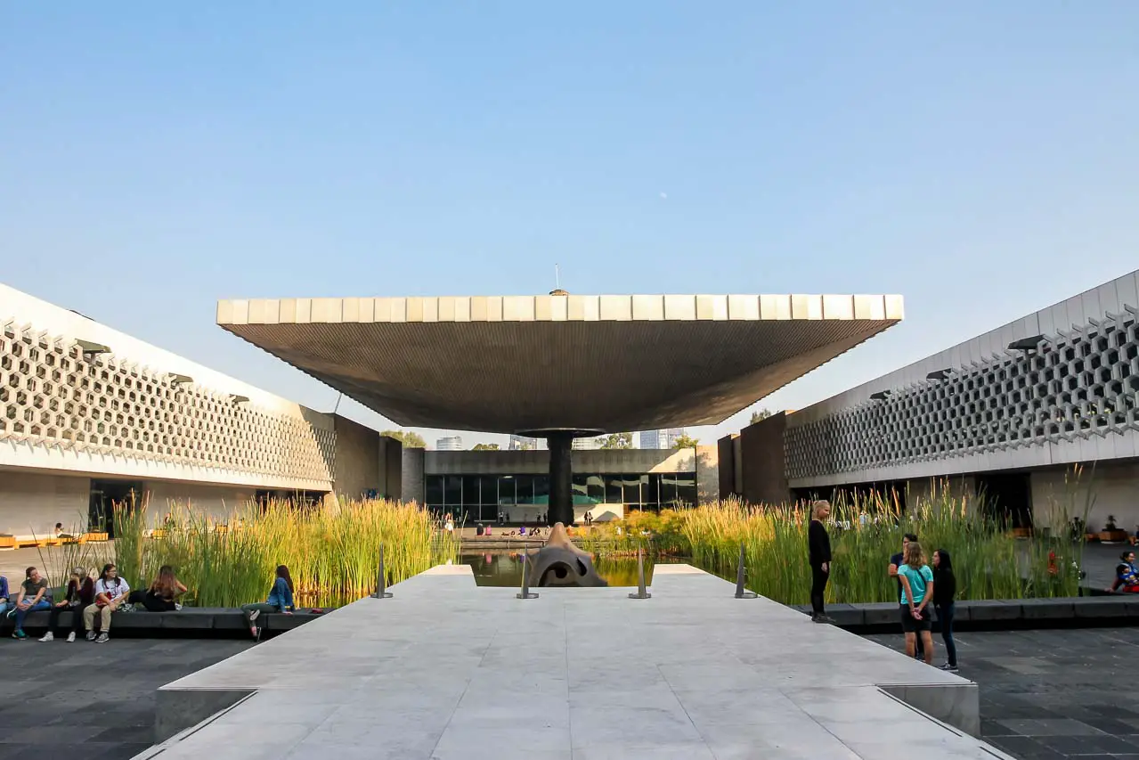 Inner courtyard of Mexico City's National Museum of Anthropology