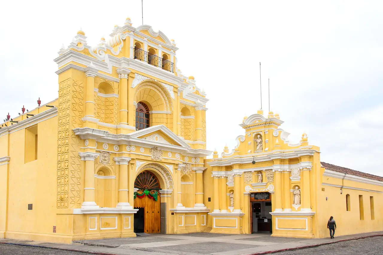 Yellow and white baroque church