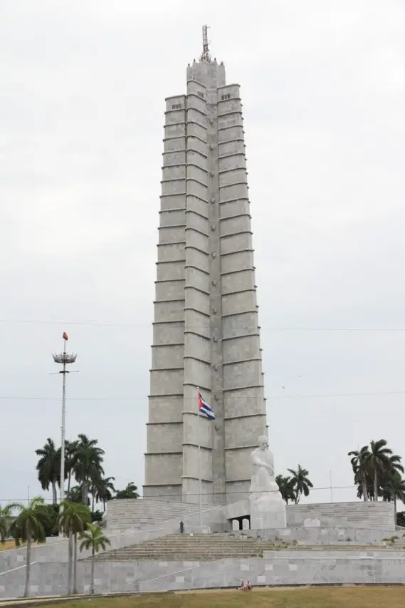 Tall, tiered, concrete-looking Memorial