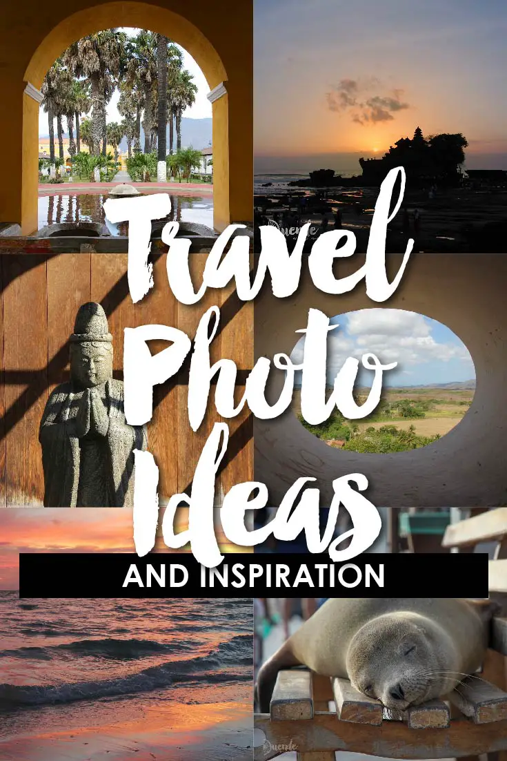 Collage of six travel photos with text overlay "Travel Photo Ideas and Inspiration"