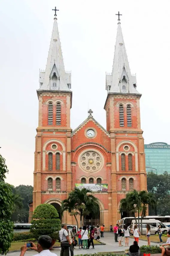 Exterior of Notre-Dame Cathedral Basilica of Saigon