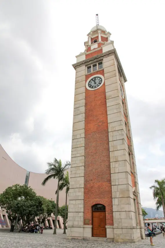 British colonial style clocktower in red brick