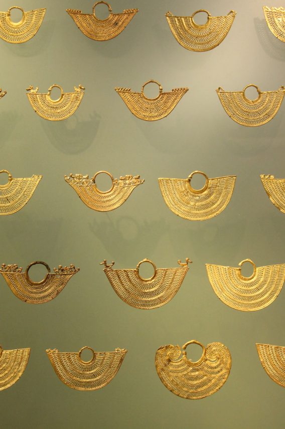 Pre-Columbian gold earrings