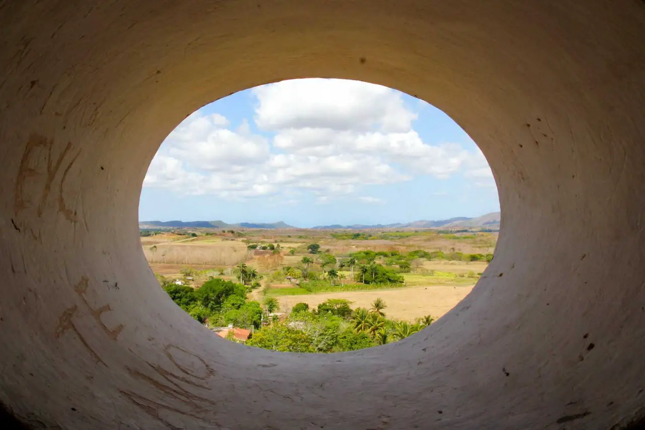 View from the watchtower on a former sugar plantation