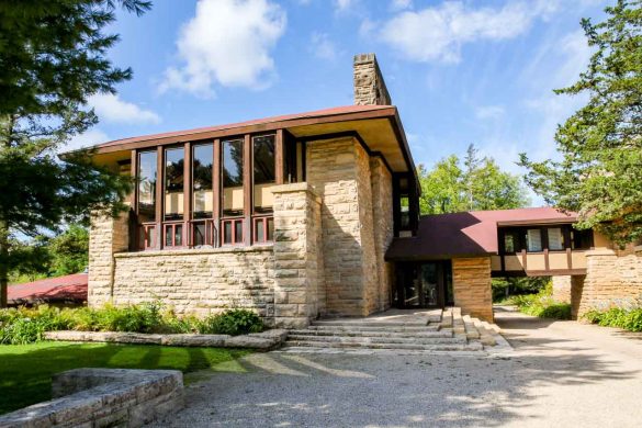Exterior of the Hillside Studio and Theater at Taliesin
