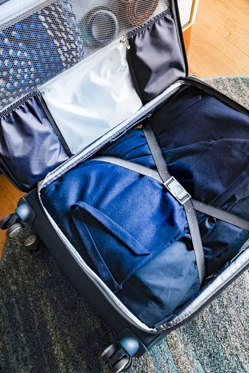 Suitcase inside straps on sale