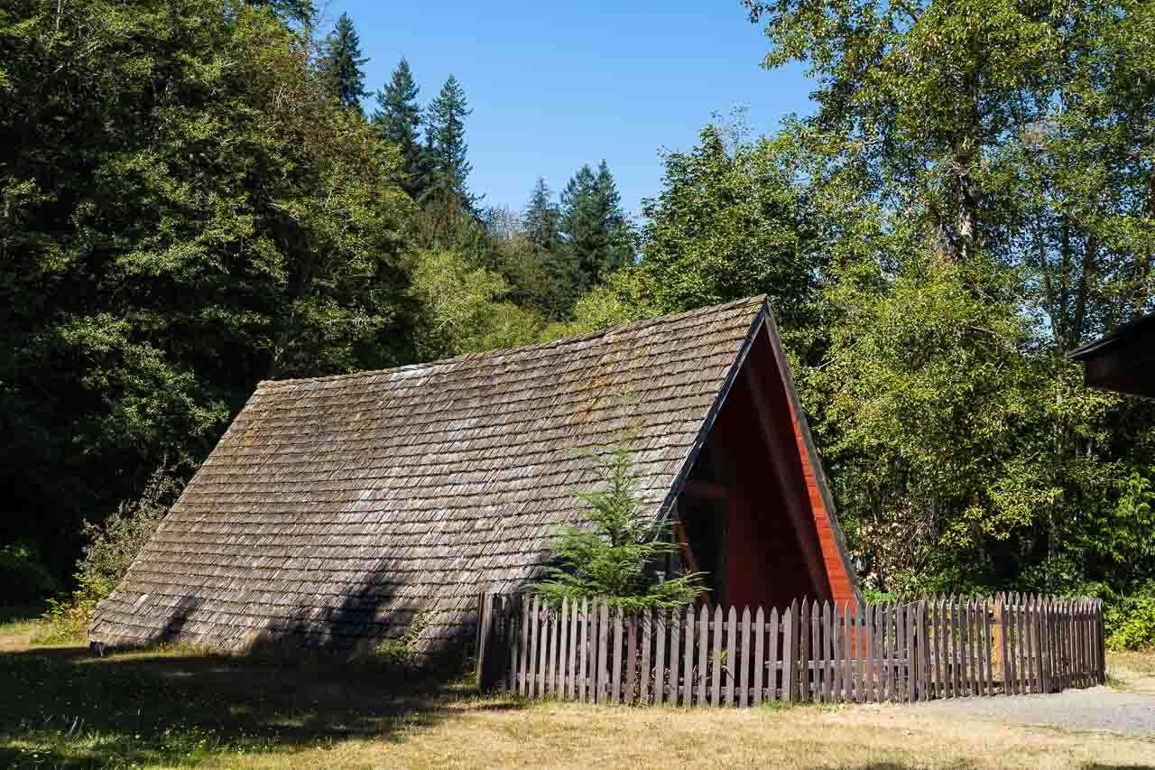 Half buried A-frame home