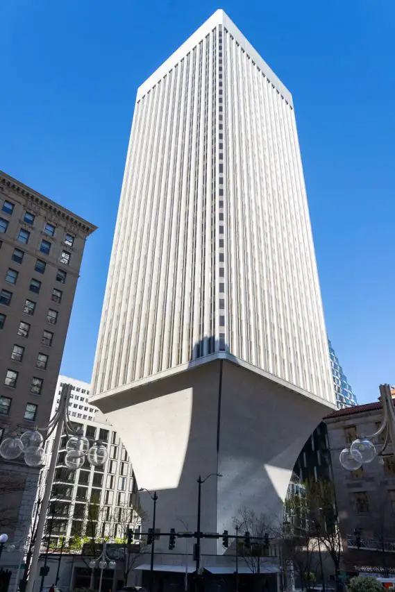 Rainier Square Tower against blue sky