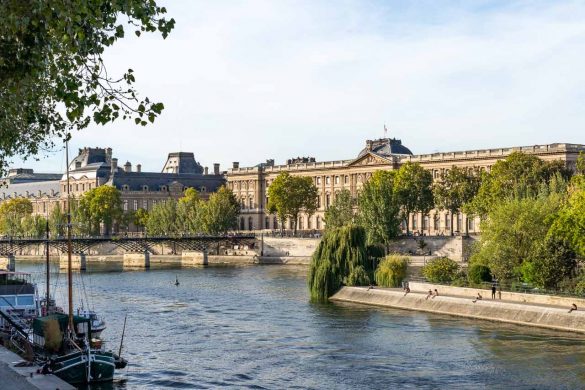 Paris Sights - The Louvre viewed across the River Seine