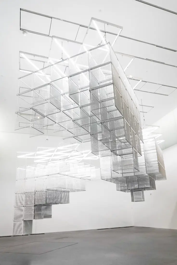 Haegue Yang Sol LeWitt Upside Down – Structure with Three Towers, Expanded 23 Times, Split in Three 2015
