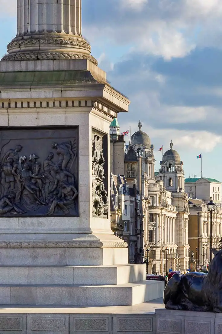 View down Whitehall from Nelson's Column, Trafalgar Square
